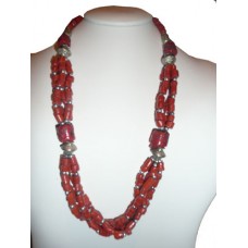 Ethnic Unique Berber Necklace "Rouge",,,ON SALE!